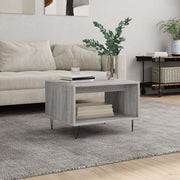 Salontafel 60x50x40 cm bewerkt hout grijs