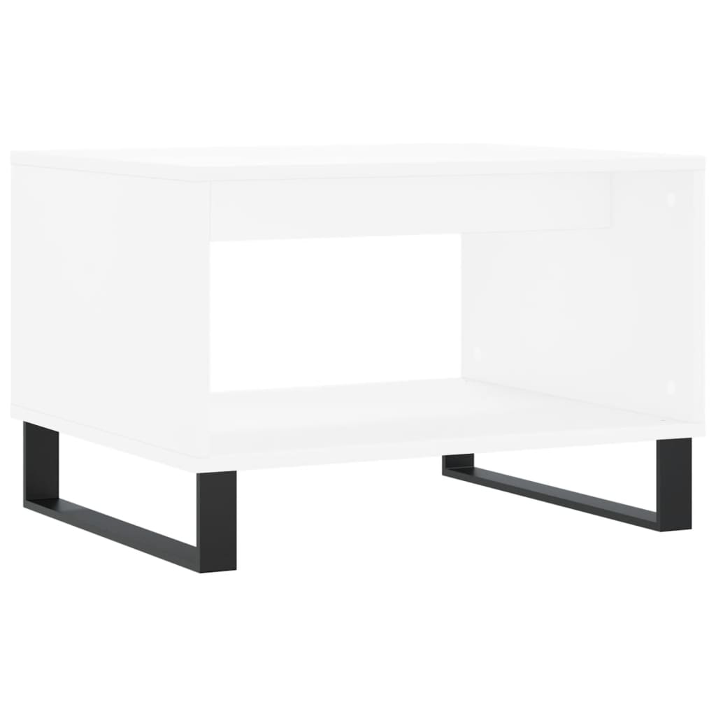 Salontafel 60X50X40 Cm Bewerkt Hout Wit
