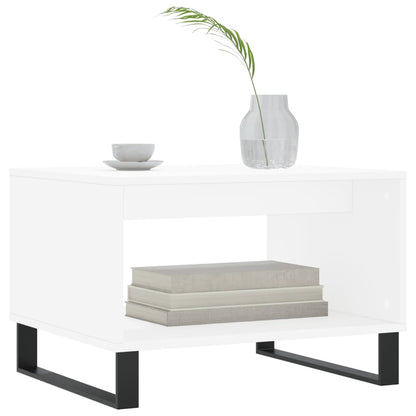 Salontafel 60X50X40 Cm Bewerkt Hout Wit