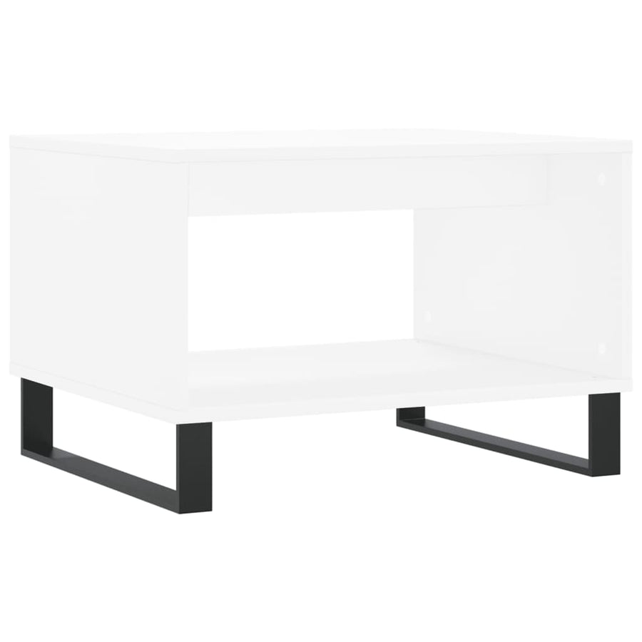 Salontafel 60X50X40 Cm Bewerkt Hout Wit
