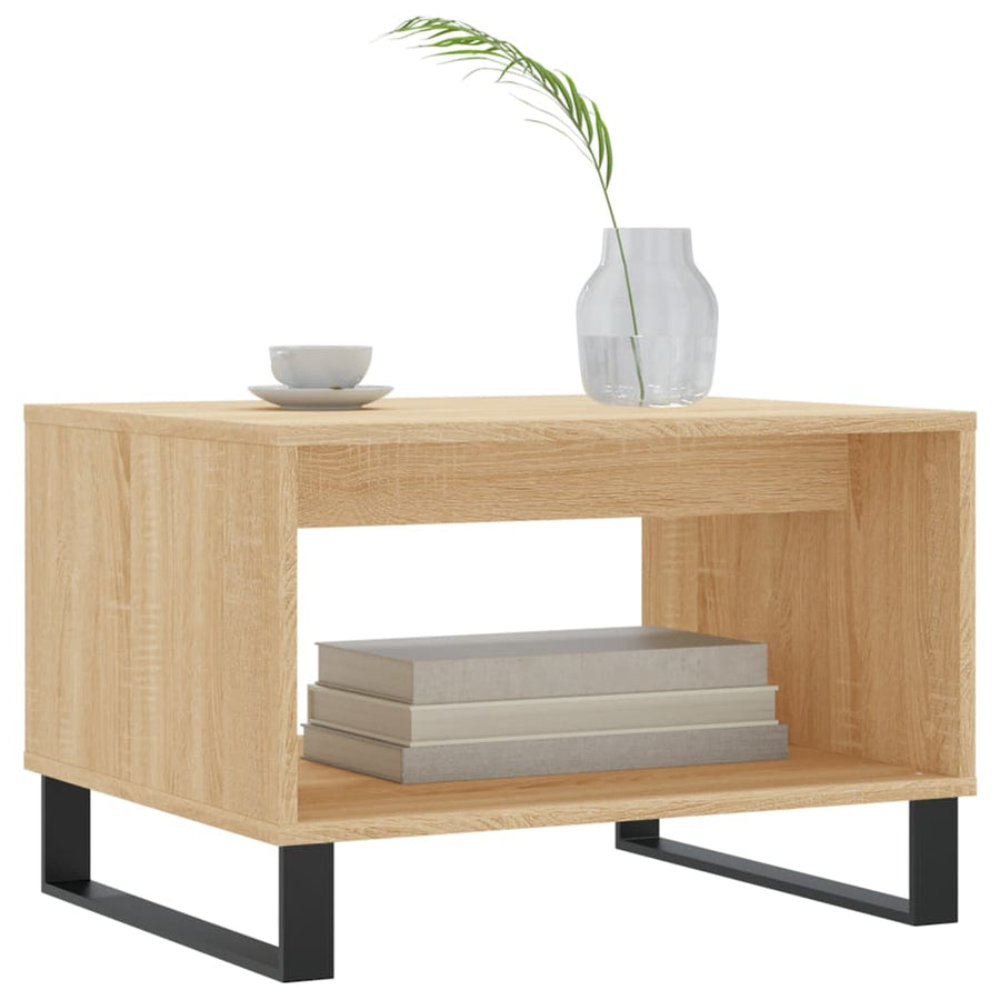Salontafel 60X50X40 Cm Bewerkt Hout Kleurig Sonoma eiken