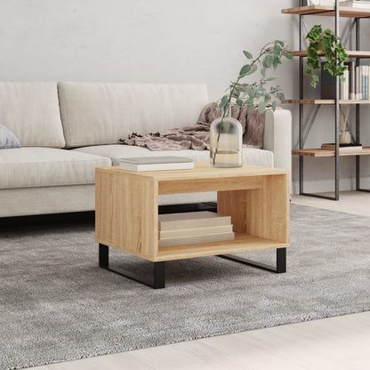 Salontafel 60X50X40 Cm Bewerkt Hout Kleurig Sonoma eiken