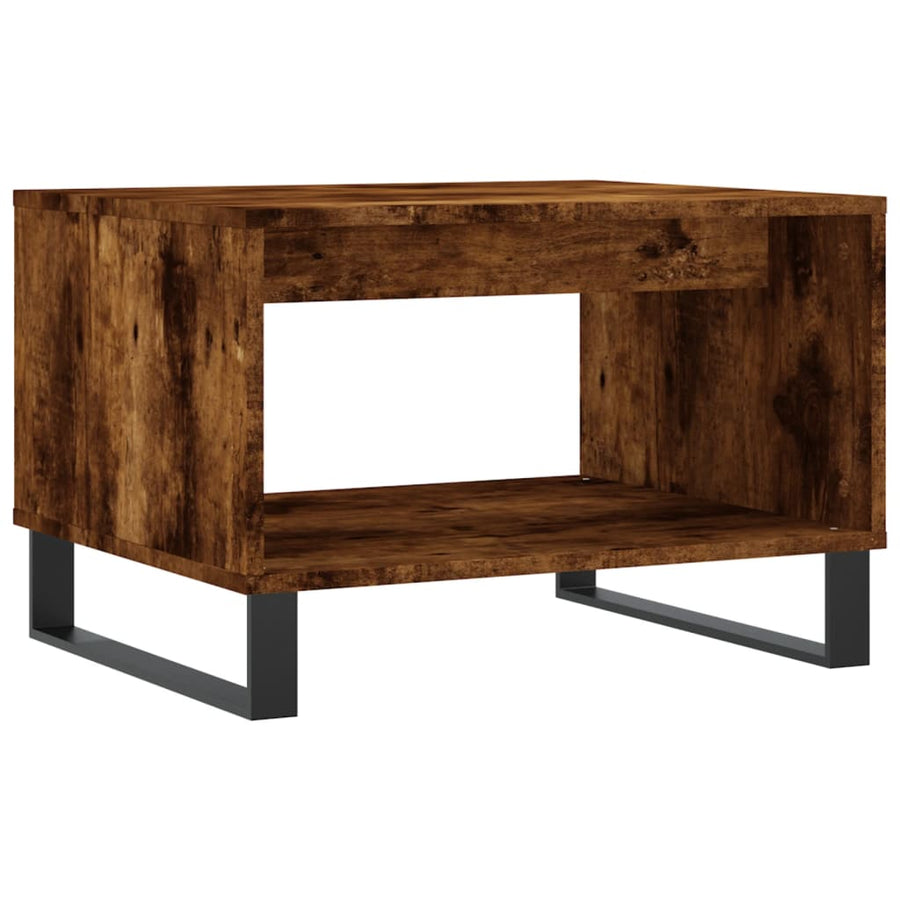 Salontafel 60X50X40 Cm Bewerkt Hout Kleurig Gerookt eiken