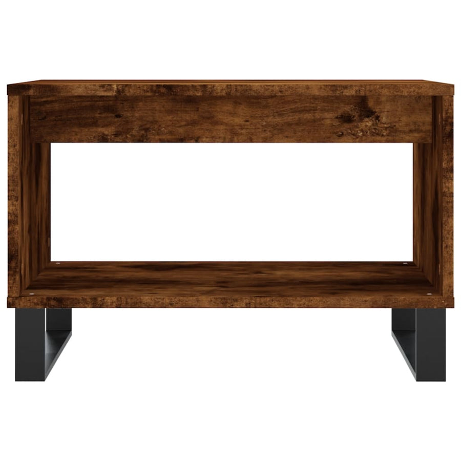 Salontafel 60X50X40 Cm Bewerkt Hout Kleurig Gerookt eiken