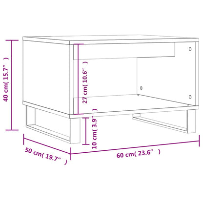 Salontafel 60X50X40 Cm Bewerkt Hout Kleurig Gerookt eiken