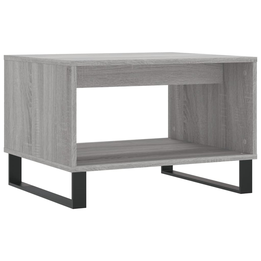 Salontafel 60X50X40 Cm Bewerkt Hout Eikenkleurig Grijs sonoma