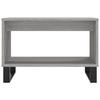 Salontafel 60X50X40 Cm Bewerkt Hout Eikenkleurig Grijs sonoma
