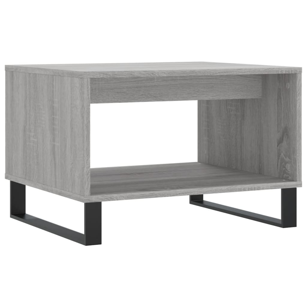 Salontafel 60X50X40 Cm Bewerkt Hout Eikenkleurig Grijs sonoma