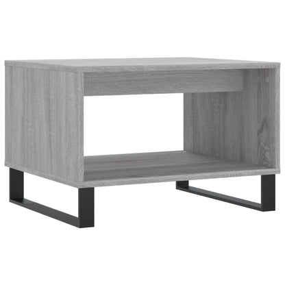 Salontafel 60X50X40 Cm Bewerkt Hout Eikenkleurig Grijs sonoma