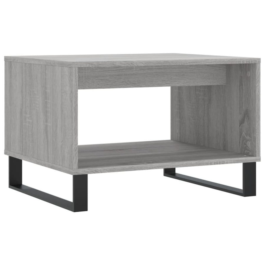 Salontafel 60X50X40 Cm Bewerkt Hout Eikenkleurig Grijs sonoma