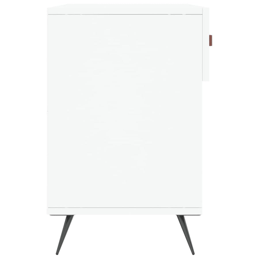 Schoenenbank 102X35X55 Cm Bewerkt Hout Wit