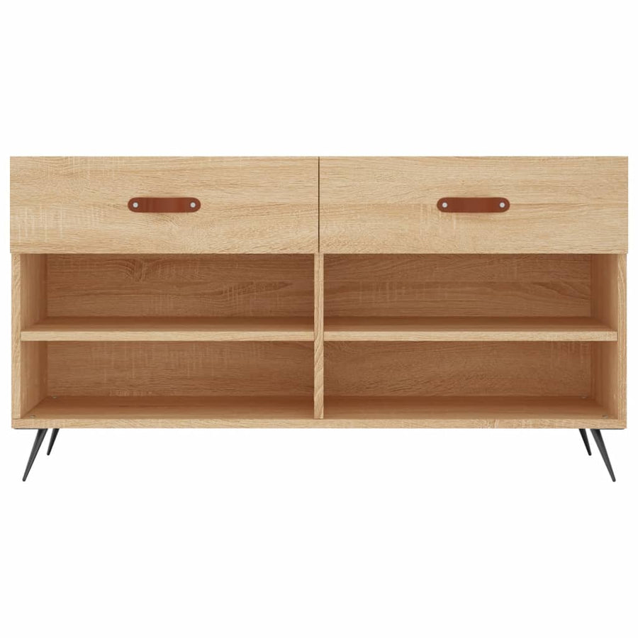 Schoenenbank 102X35X55 Cm Bewerkt Hout Sonoma Eikenkleurig