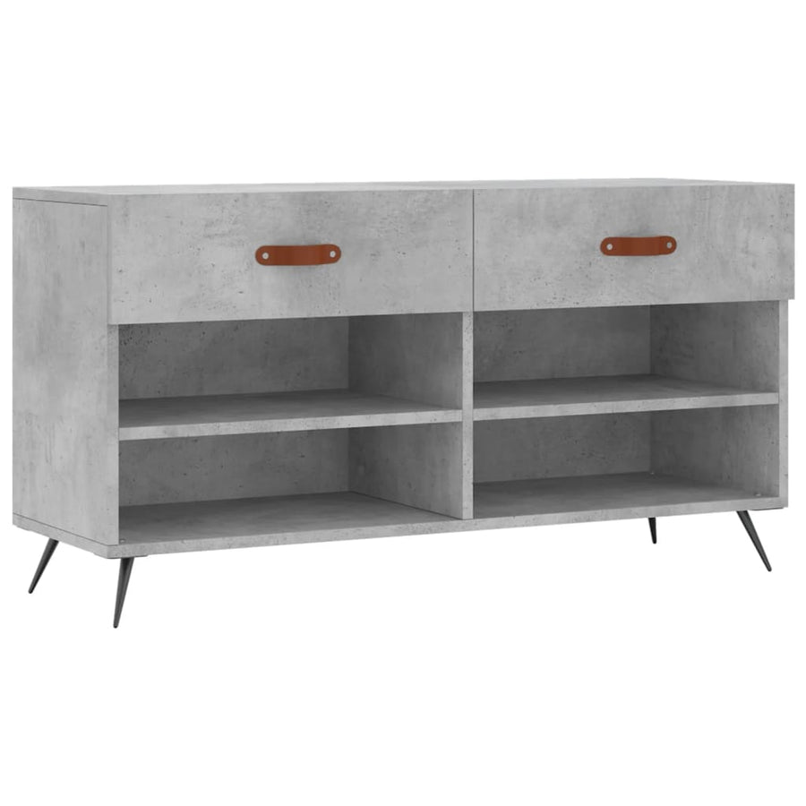 Schoenenbank 02X35X55 Cm Bewerkt Hout Betongrijs