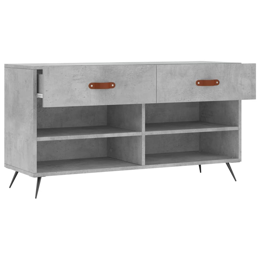 Schoenenbank 02X35X55 Cm Bewerkt Hout Betongrijs