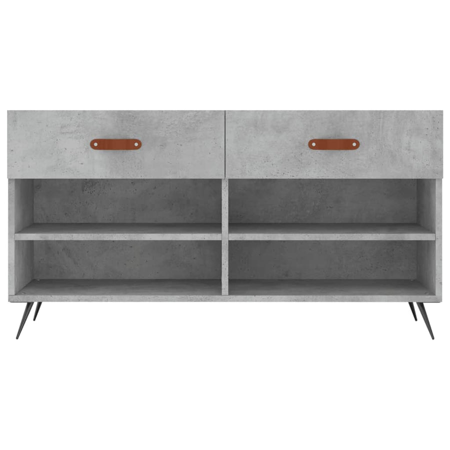 Schoenenbank 02X35X55 Cm Bewerkt Hout Betongrijs