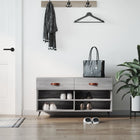 Schoenenbank 102x35x55 cm bewerkt hout grijs sonoma