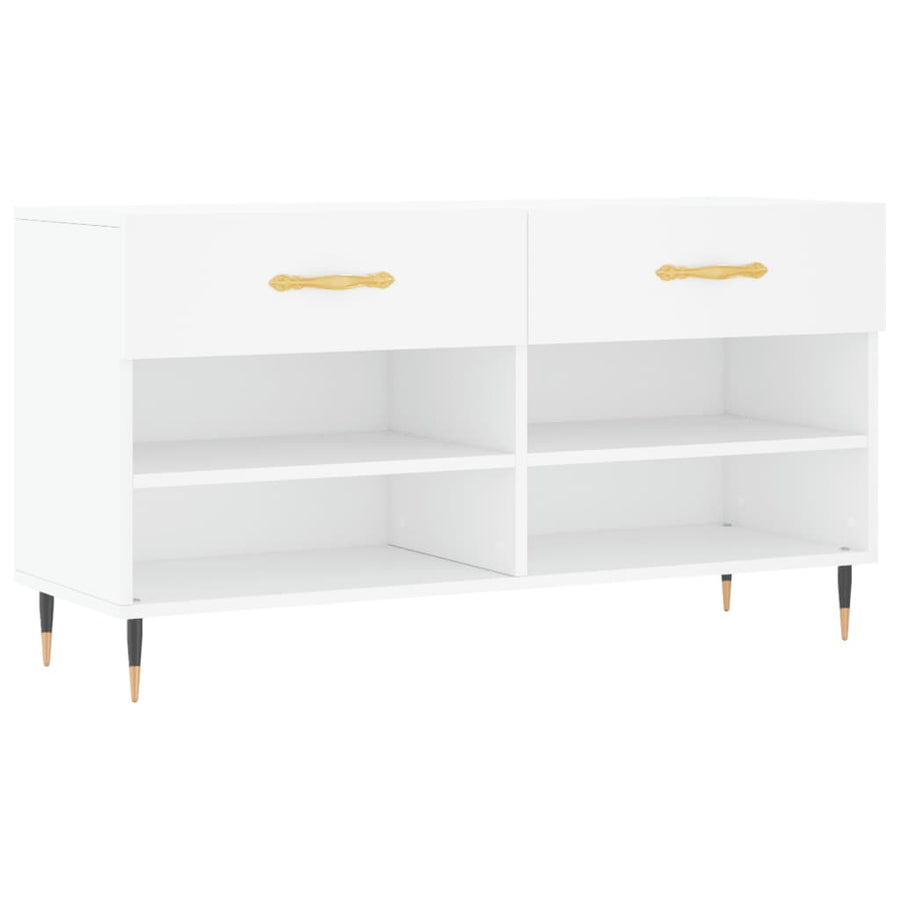 Schoenenbank 02X35X55 Cm Bewerkt Hout Wit