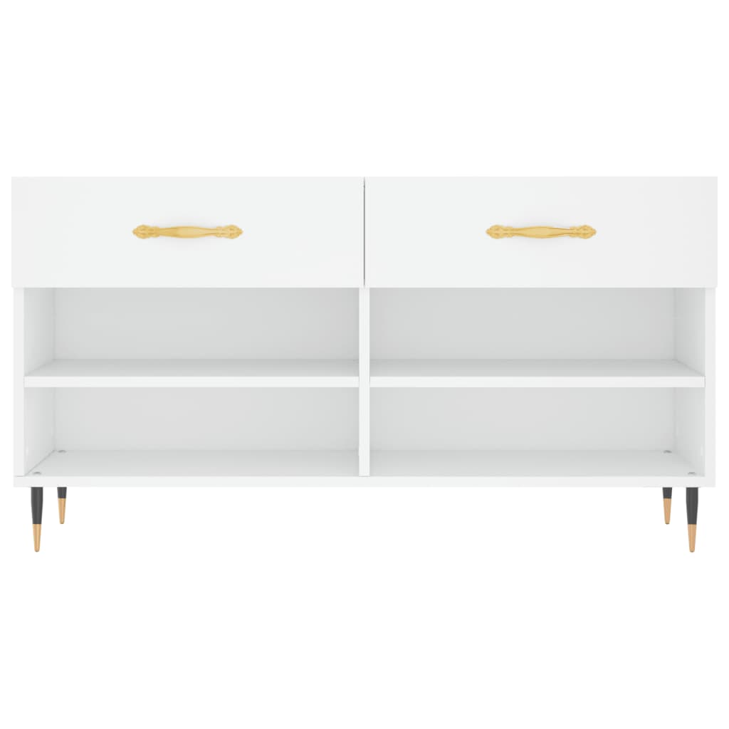 Schoenenbank 02X35X55 Cm Bewerkt Hout Wit