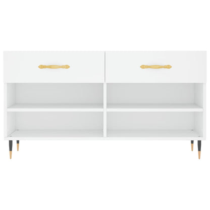 Schoenenbank 02X35X55 Cm Bewerkt Hout Wit