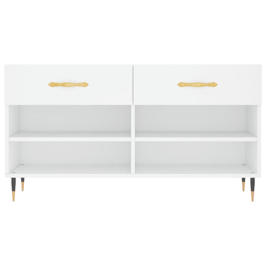Schoenenbank 02X35X55 Cm Bewerkt Hout Wit