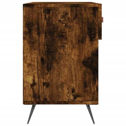 Schoenenbank 02X35X55 Cm Bewerkt Hout Kleurig Gerookt eiken