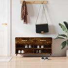 Schoenenbank 102x35x55 cm bewerkt hout gerookt eiken