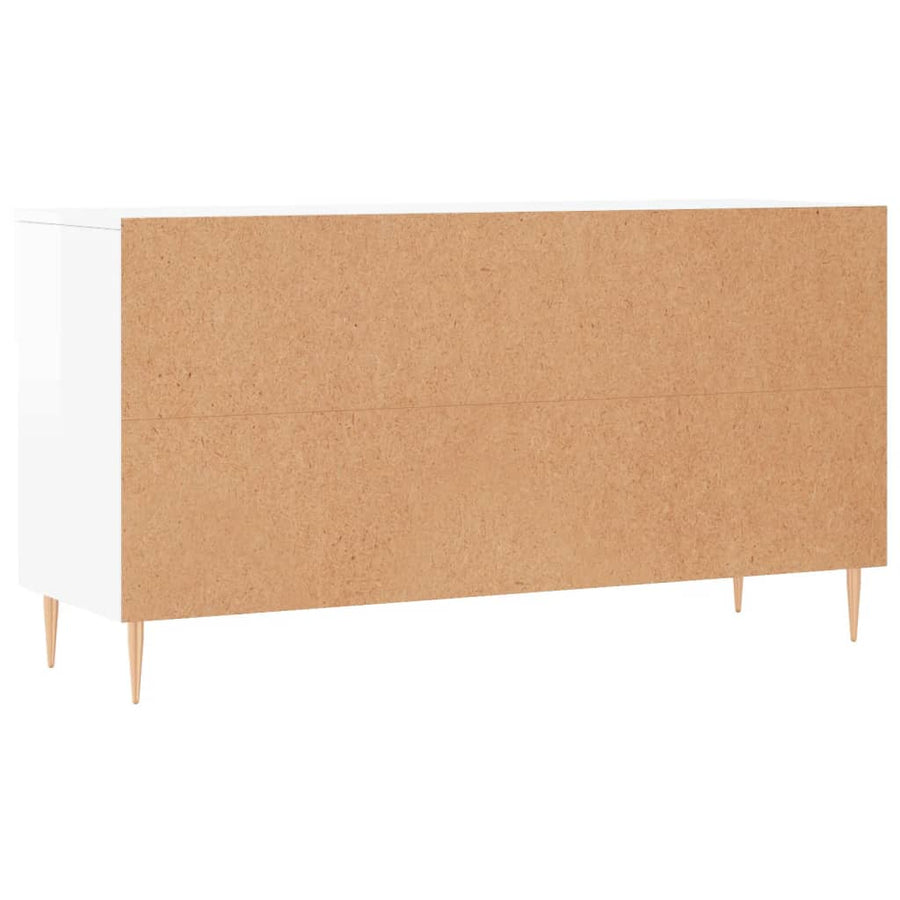 Schoenenbank 102X35X55 Cm Bewerkt Hout Hoogglans Wit
