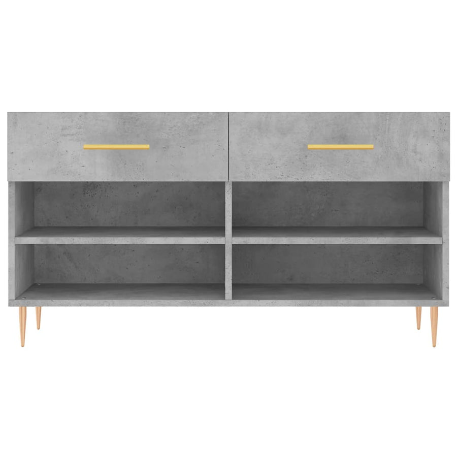 Schoenenbank 02X35X55 Cm Bewerkt Hout Betongrijs