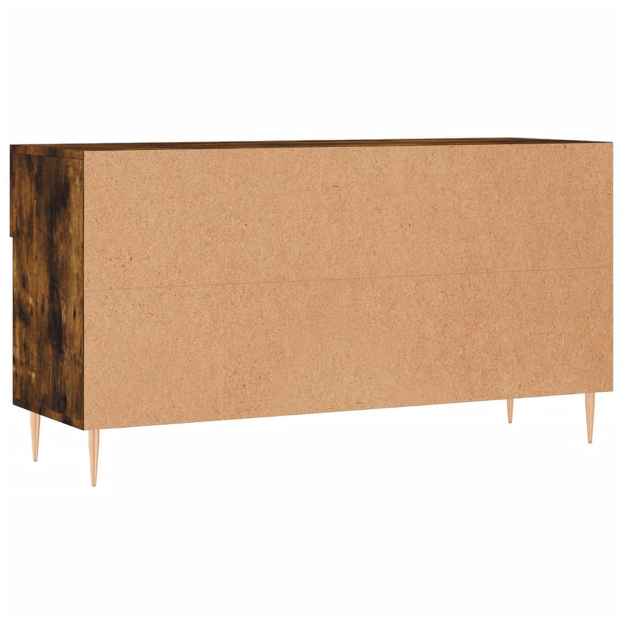 Schoenenbank 102X35X55 Cm Bewerkt Hout Gerookt Eikenkleurig