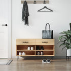 Schoenenbank 102x35x55 cm bewerkt hout sonoma eiken