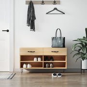Schoenenbank 102x35x55 cm bewerkt hout sonoma eiken