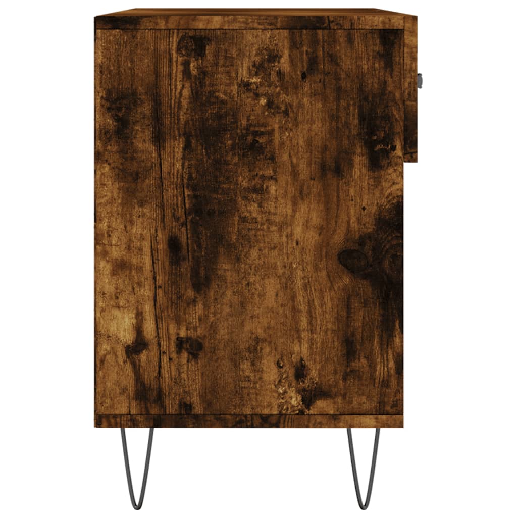 Schoenenbank 02X35X55 Cm Bewerkt Hout Kleurig Gerookt eiken