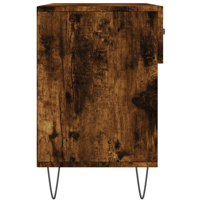 Schoenenbank 02X35X55 Cm Bewerkt Hout Kleurig Gerookt eiken