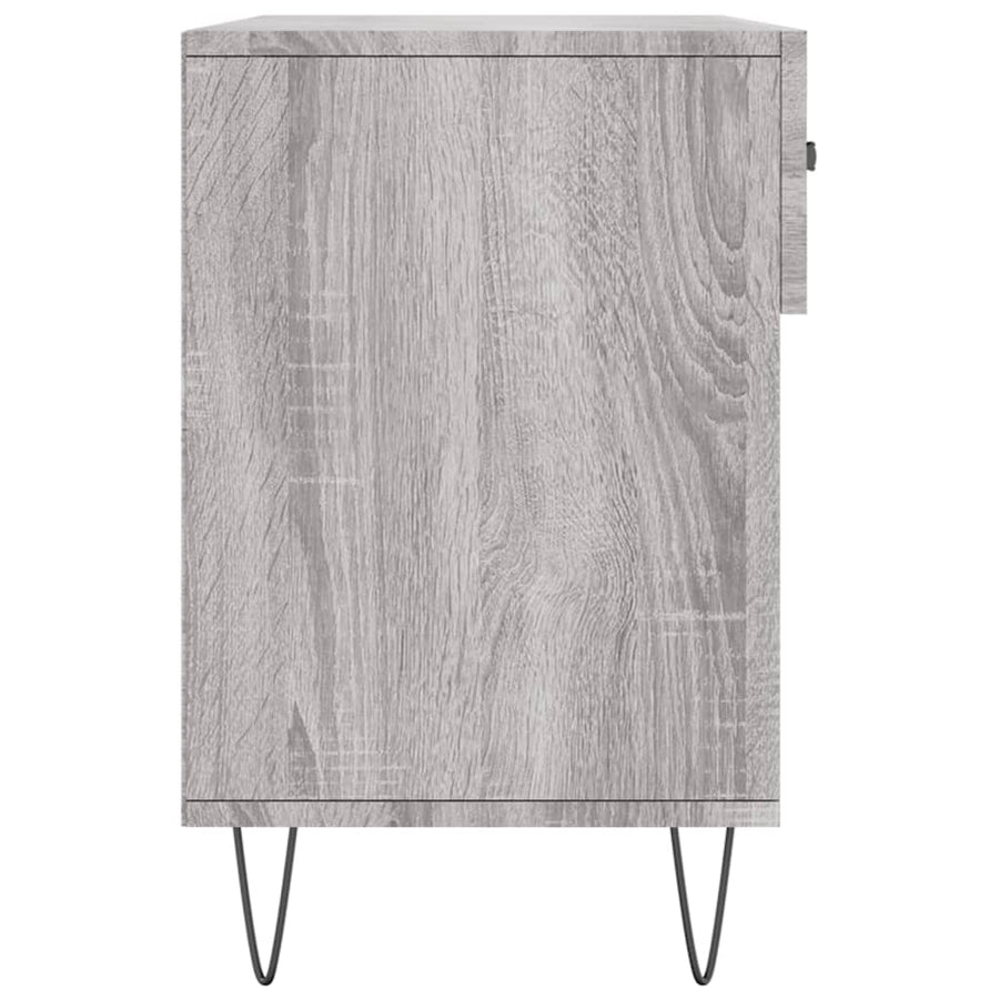 Schoenenbank 02X35X55 Cm Bewerkt Hout Eikenkleur Grijs sonoma