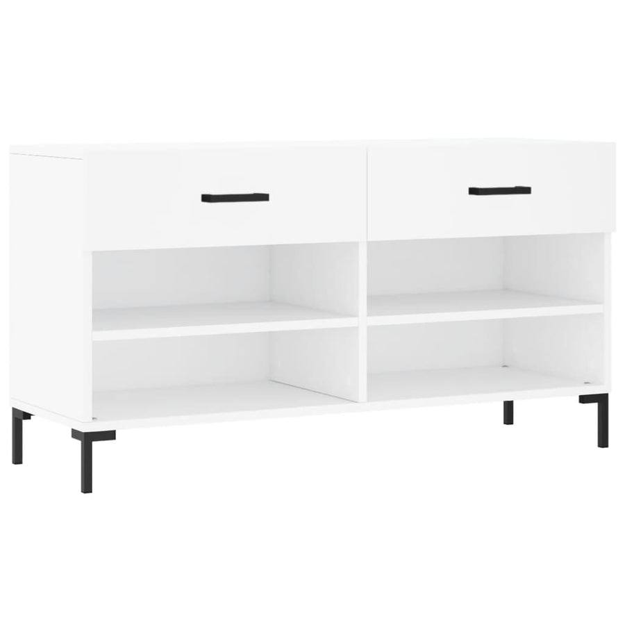 Schoenenbank 02X35X55 Cm Bewerkt Hout Wit