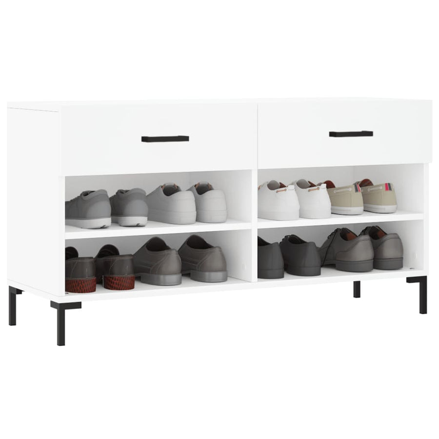Schoenenbank 02X35X55 Cm Bewerkt Hout Wit