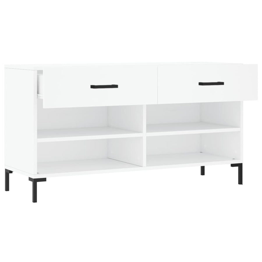 Schoenenbank 02X35X55 Cm Bewerkt Hout Wit