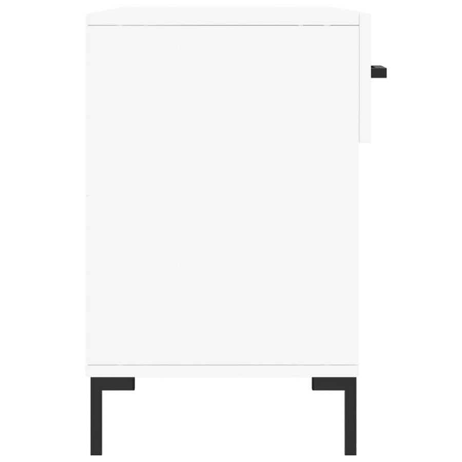 Schoenenbank 02X35X55 Cm Bewerkt Hout Wit
