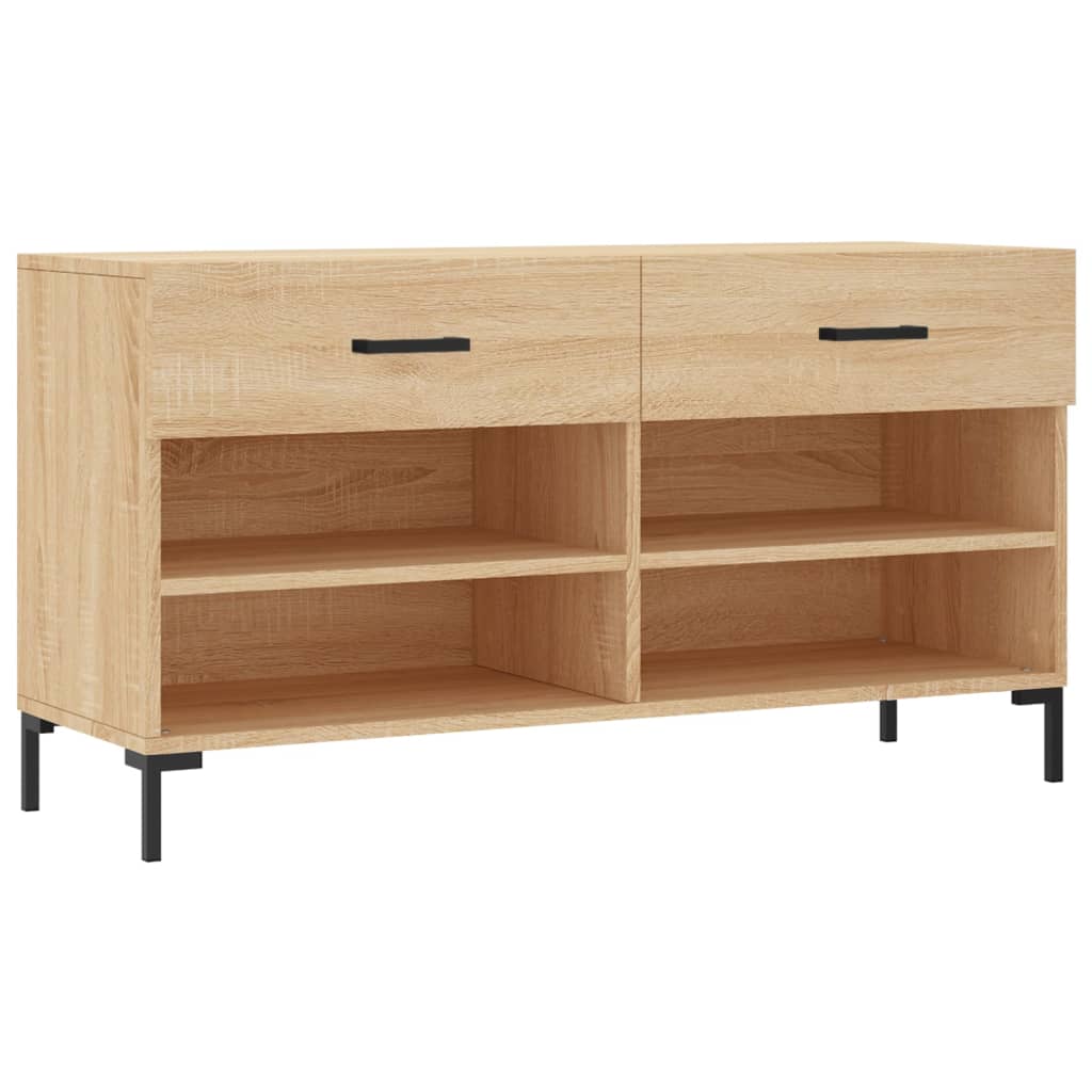 Schoenenbank 102X35X55 Cm Bewerkt Hout Kleurig Sonoma Eiken