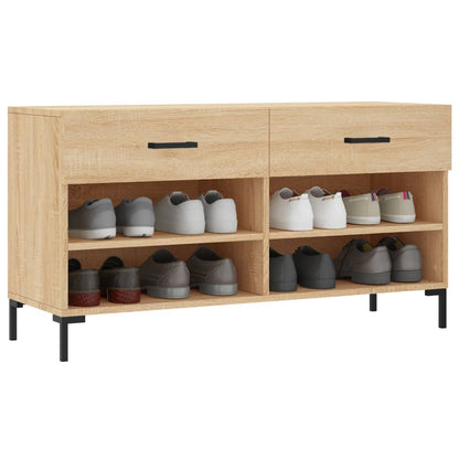 Schoenenbank 102X35X55 Cm Bewerkt Hout Kleurig Sonoma Eiken