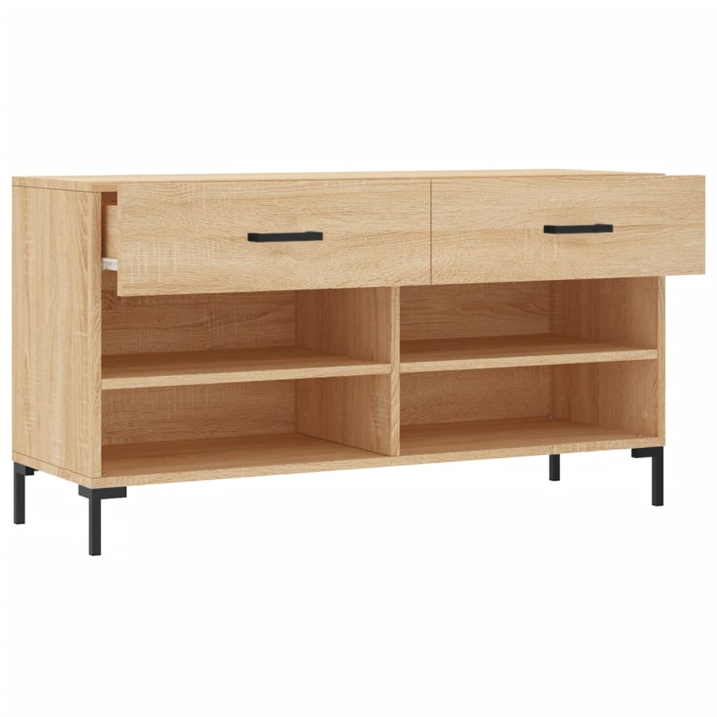 Schoenenbank 102X35X55 Cm Bewerkt Hout Kleurig Sonoma Eiken