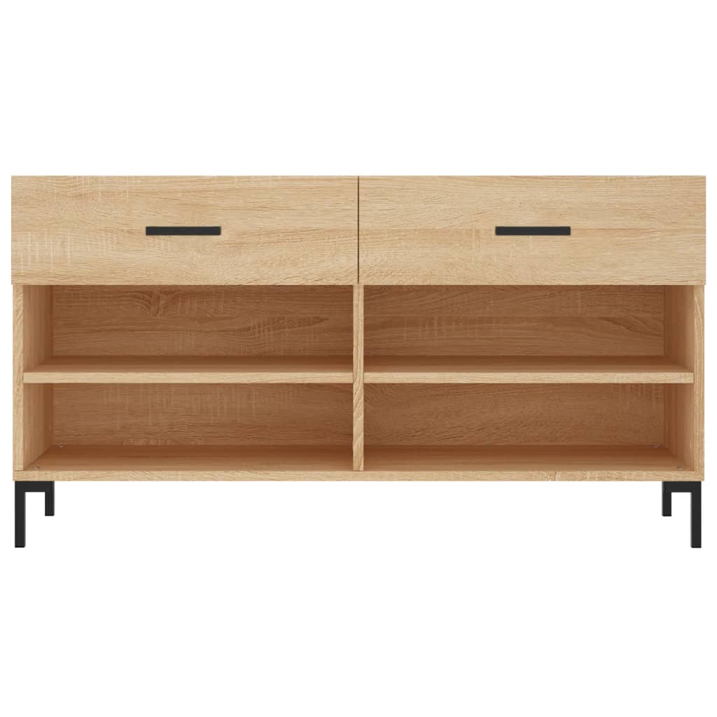Schoenenbank 102X35X55 Cm Bewerkt Hout Kleurig Sonoma Eiken