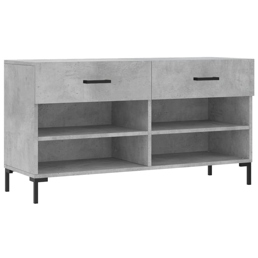 Schoenenbank 02X35X55 Cm Bewerkt Hout Betongrijs