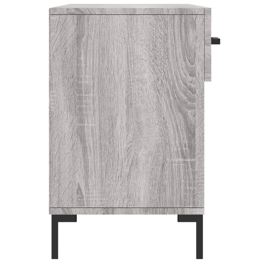 Schoenenbank 02X35X55 Cm Bewerkt Hout Eikenkleur Grijs sonoma