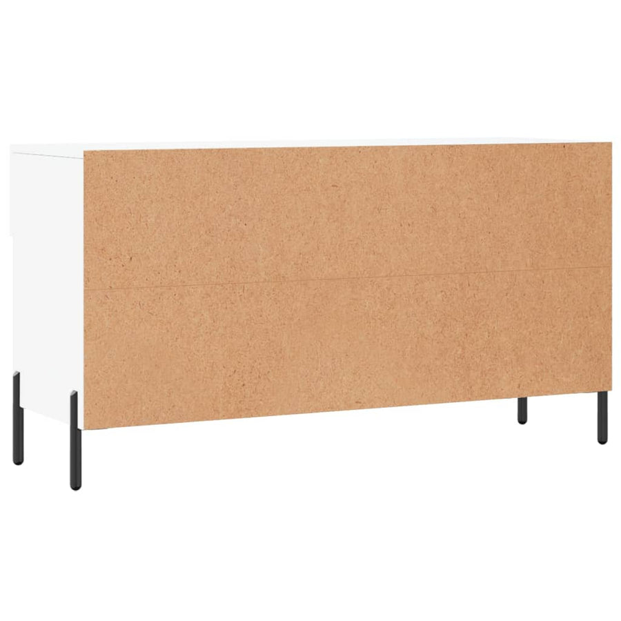 Schoenenbank 102X35X55 Cm Bewerkt Hout Wit