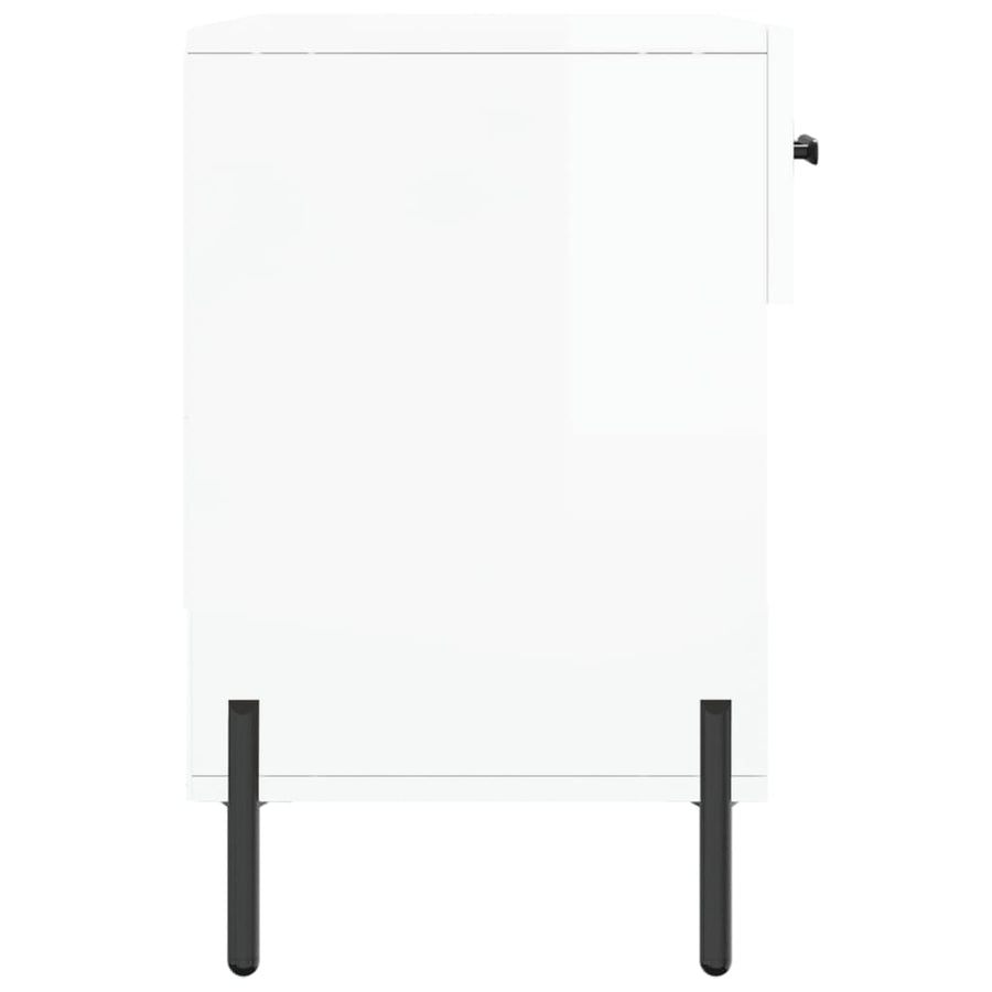 Schoenenbank 02X35X55 Cm Bewerkt Hout Hoogglans wit