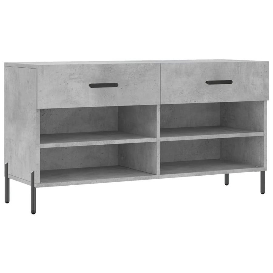 Schoenenbank 02X35X55 Cm Bewerkt Hout Betongrijs