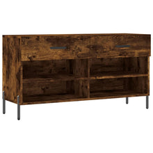 Schoenenbank 102X35X55 Cm Bewerkt Hout Gerookt Eikenkleurig
