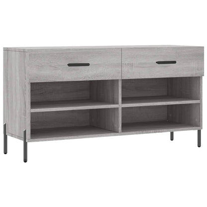 Schoenenbank 02X35X55 Cm Bewerkt Hout Eikenkleur Grijs sonoma