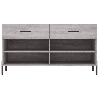 Schoenenbank 02X35X55 Cm Bewerkt Hout Eikenkleur Grijs sonoma